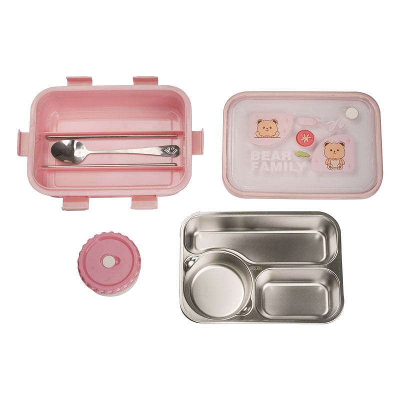 Bear Family Stainless Steel Lunch Box (Hot & Cold)